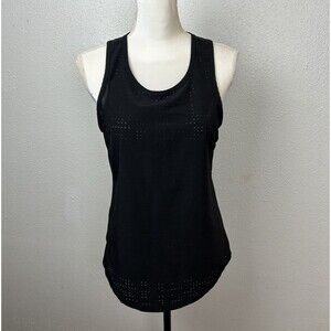 RBX Womens Lightweight Mesh Gym Activewear Racerback Black Tank Top Size Small